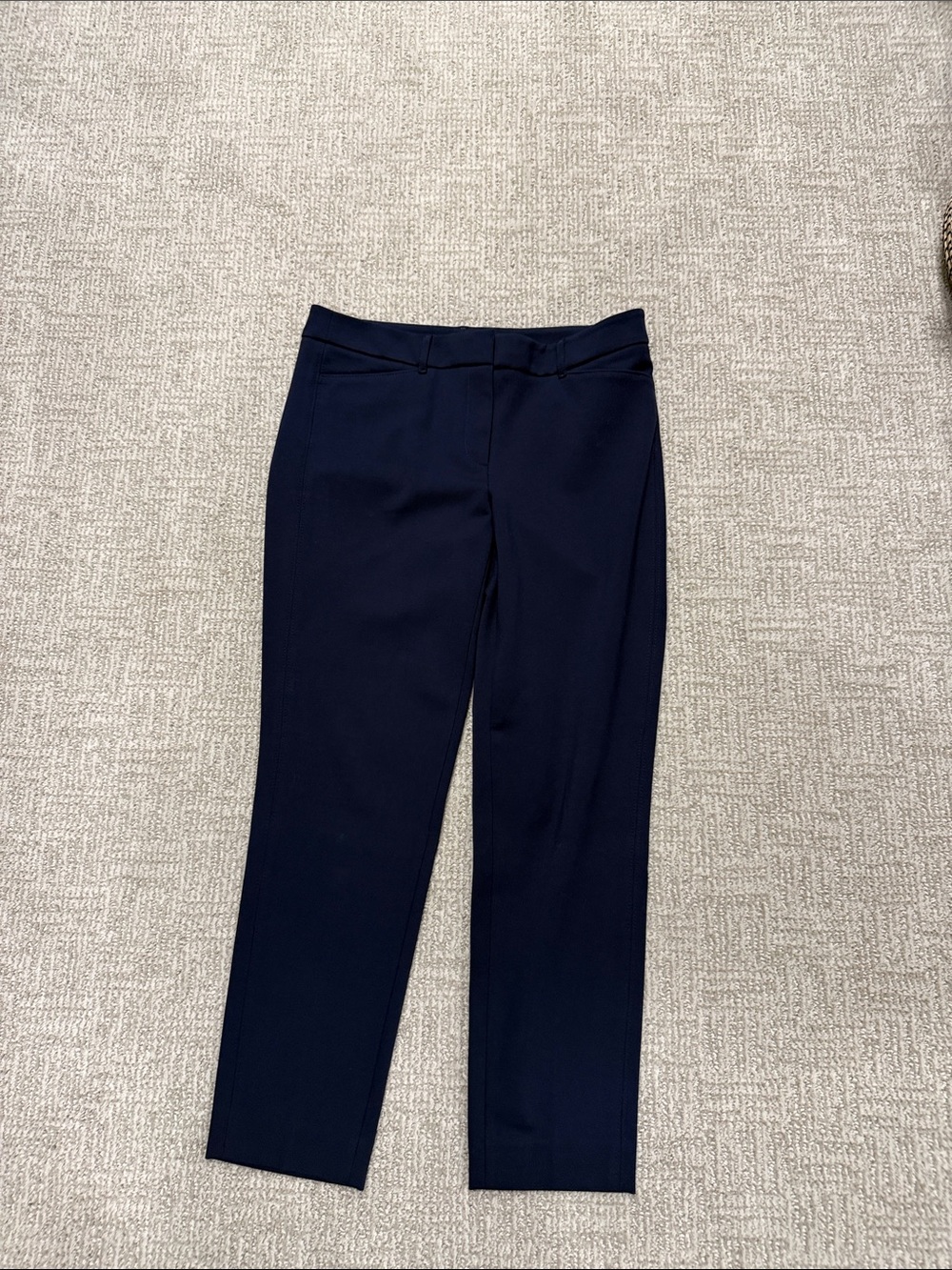 White House Black Market Navy Straight Leg Trousers